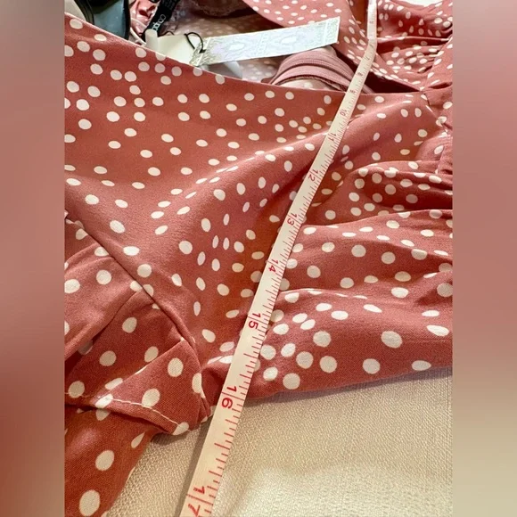 Boohoo Terracotta Polka Dot Dress - Picture 7 of 7